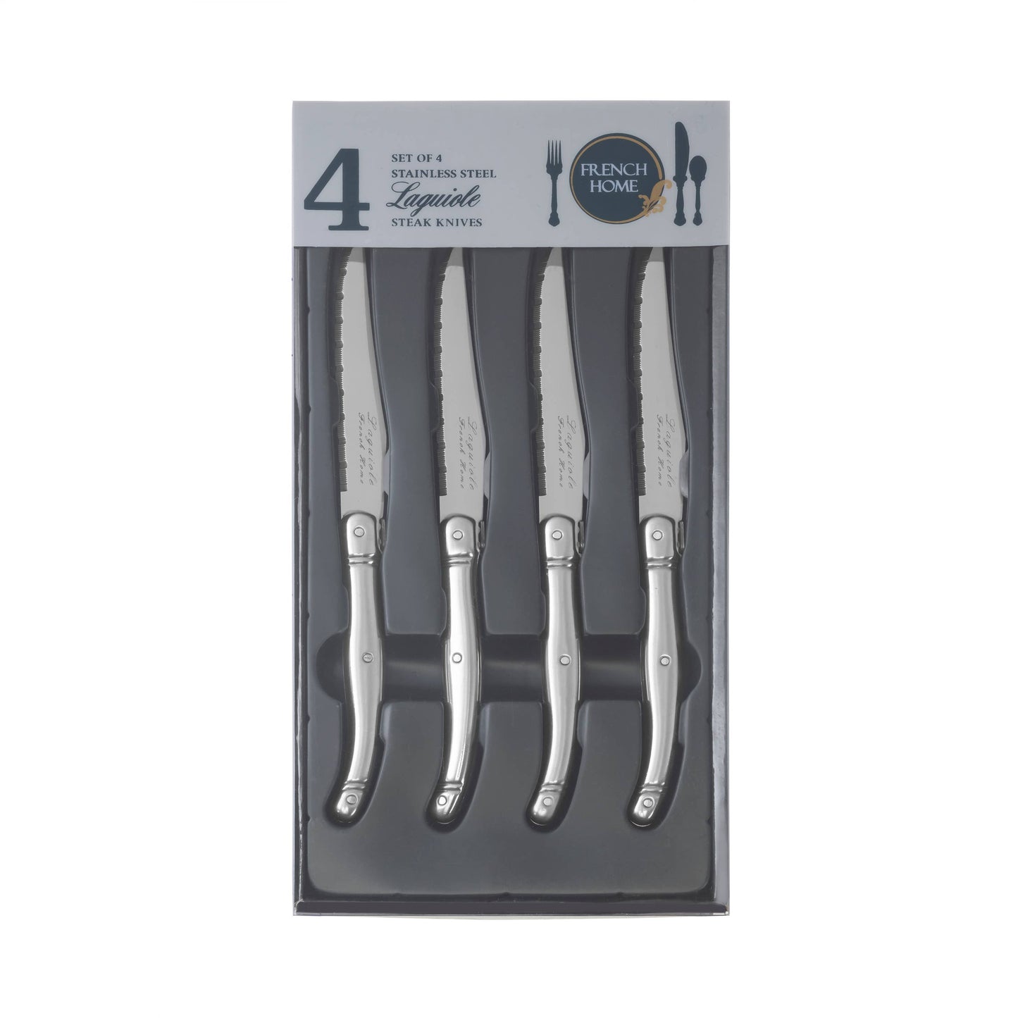 French Home Laguiole Steak Knives – Stainless Steel Handles
