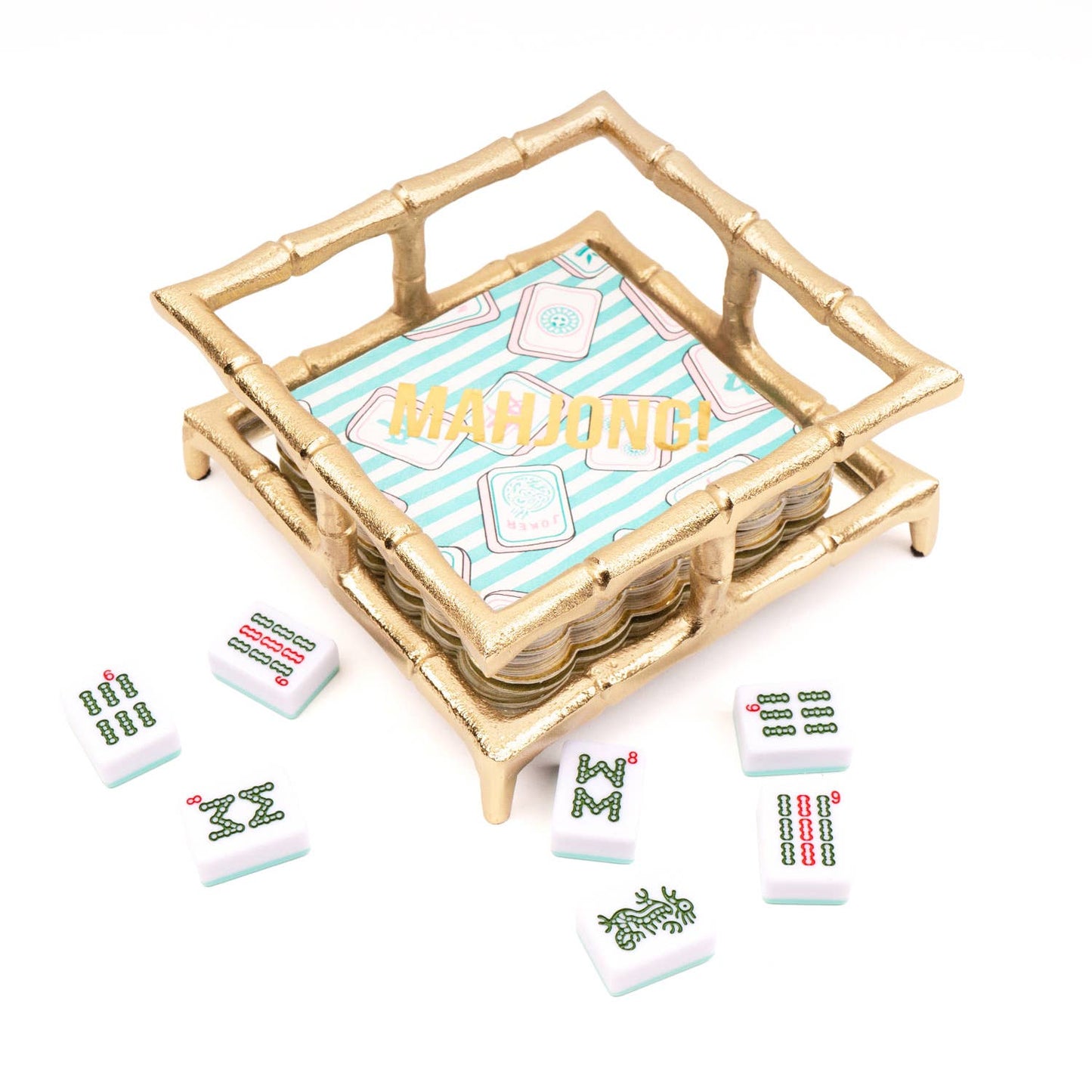 Mahjong Stripe Paper Beverage Napkins