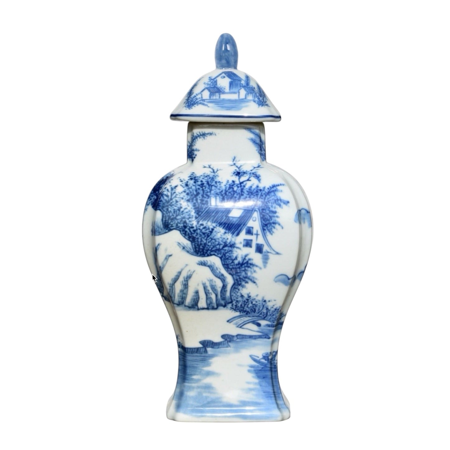 Porcelain Blue & White Rectangular Vase
