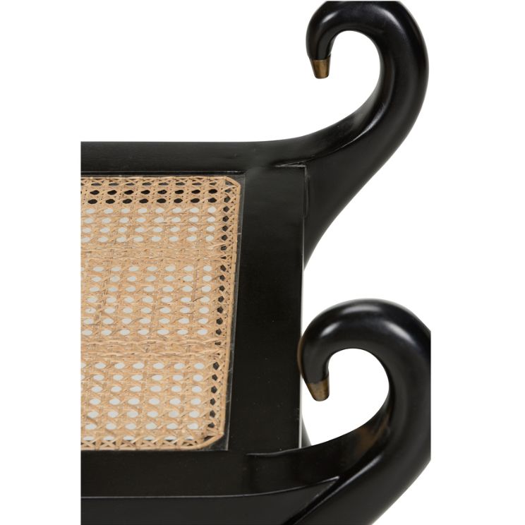 Swan Vanity Bench in Black