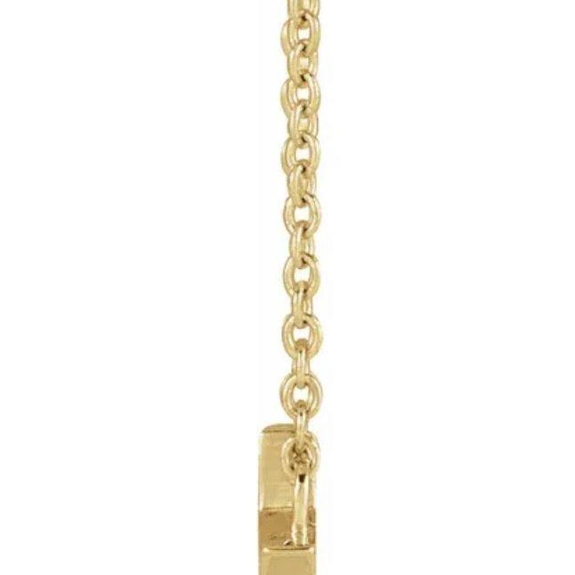14K Yellow Gold or 14K White Gold Natural Diamond Triple Star Necklace (16-18”)