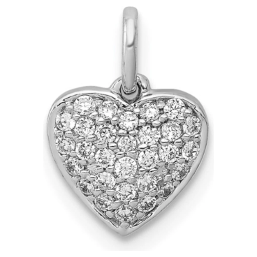 Handmade 14K Gold 1/5ct Diamond Heart Pendant - Available in Yellow or White Gold