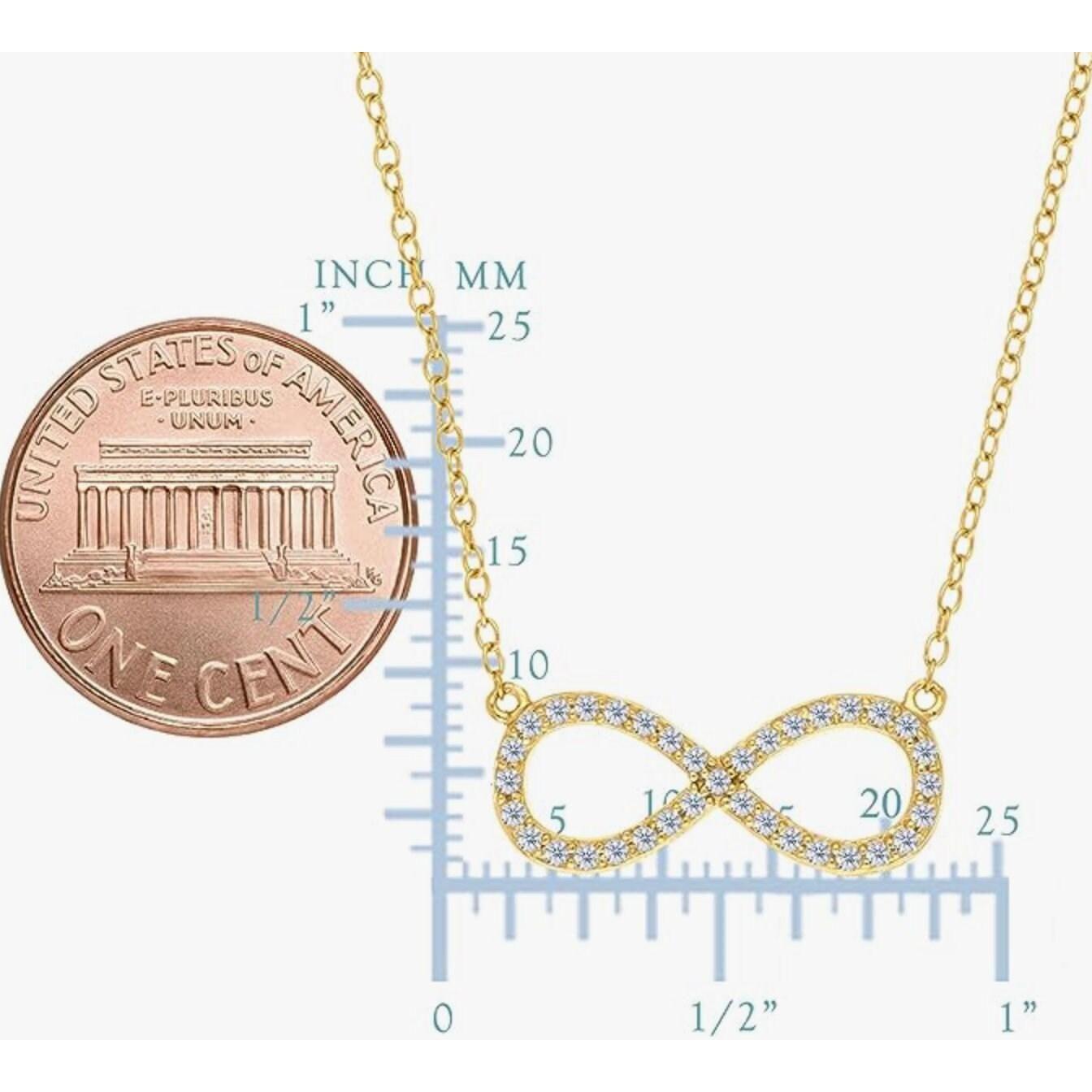 CC SKYE 18k Gold-Plated Infinity Necklace with Pave CZs