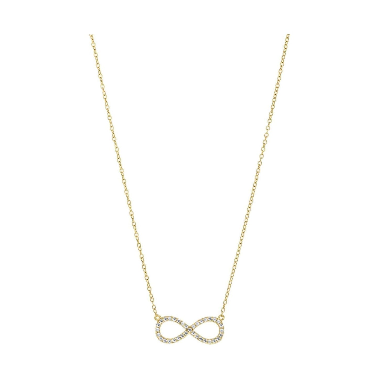 CC SKYE 18k Gold-Plated Infinity Necklace with Pave CZs