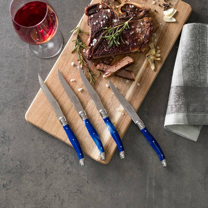 French Home Laguiole Steak Knives – Blue Marble Handl