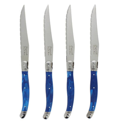 French Home Laguiole Steak Knives – Blue Marble Handl