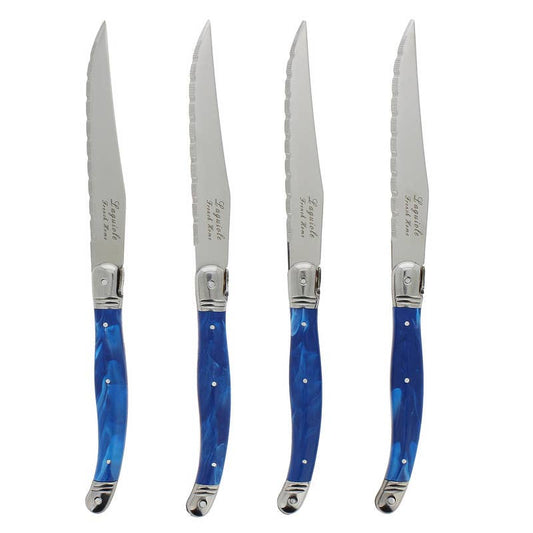 French Home Laguiole Steak Knives – Blue Marble Handl