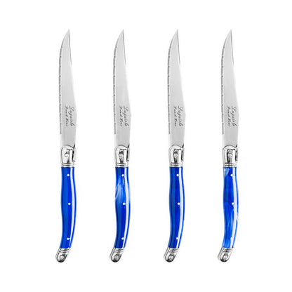 French Home Laguiole Steak Knives – Blue Marble Handl