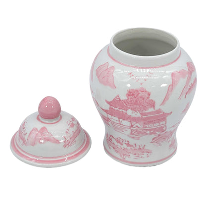 Chinoiserie Floral Ginger Jar — 8” Decorative Accent