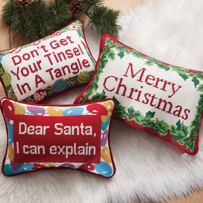 Tinsel Tangle Embroidered Pillow