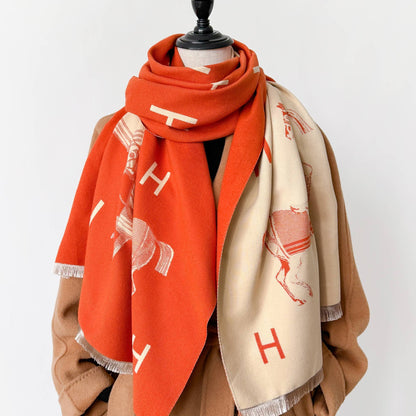 Equestrian Orange / Cream Stable Reversible Wrap