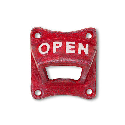 Square Bottle Opener-Antique Red