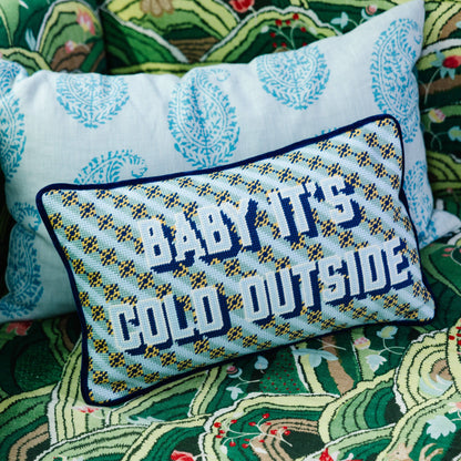 Baby It's Cold Outside Needlepoint Pillow