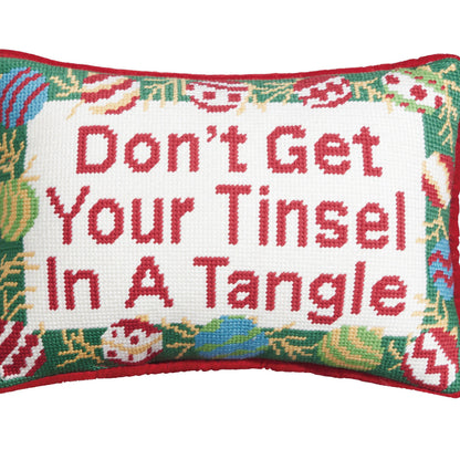 Tinsel Tangle Embroidered Pillow