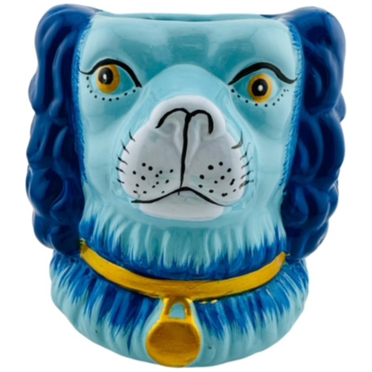 Preppy Staffordshire Vase - Blue Dog Vase