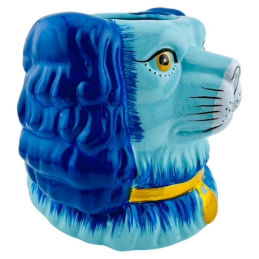 Preppy Staffordshire Vase - Blue Dog Vase