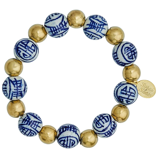 Blue & White Gold Bracelet