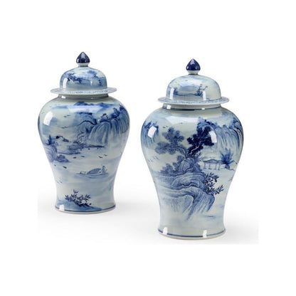 Blue June Hand-Painted Porcelain Vase Inspired by Qin Dynasty Artistry