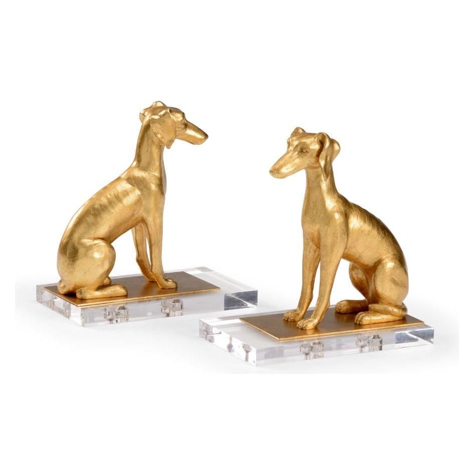 Antique Gold Leaf Bookends – Set of 2