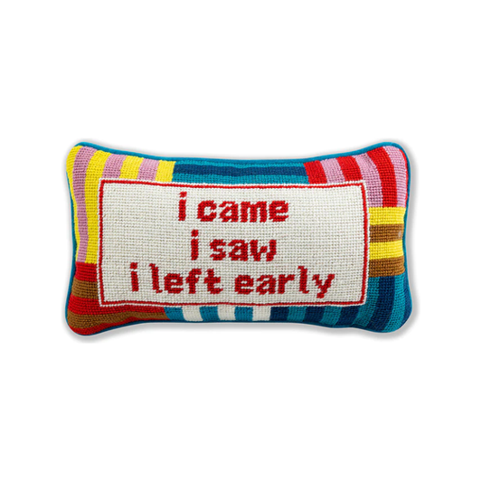 I Came I Saw Needlepoint Pillow