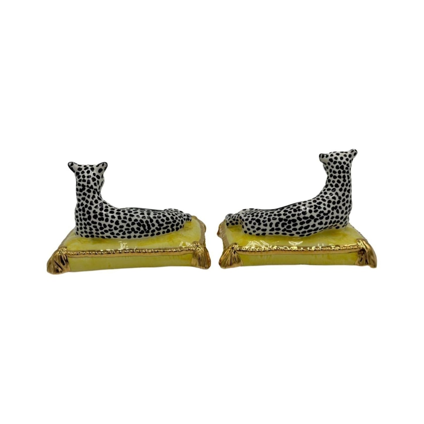 Hand Painted Ceramic Italian Leopards