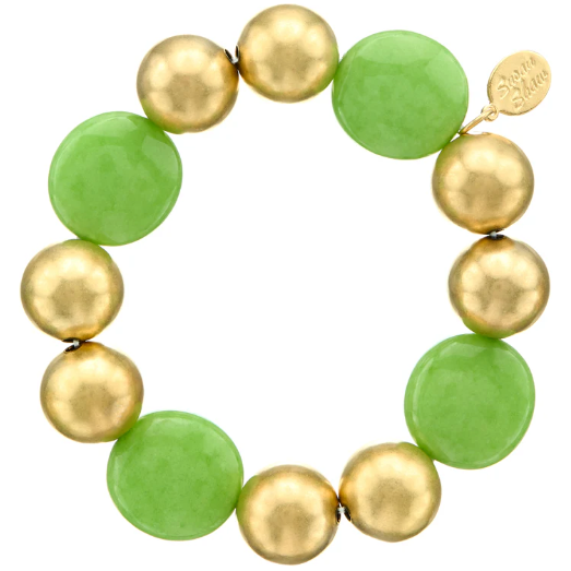 Margaret Stone Bracelet in Kiwi