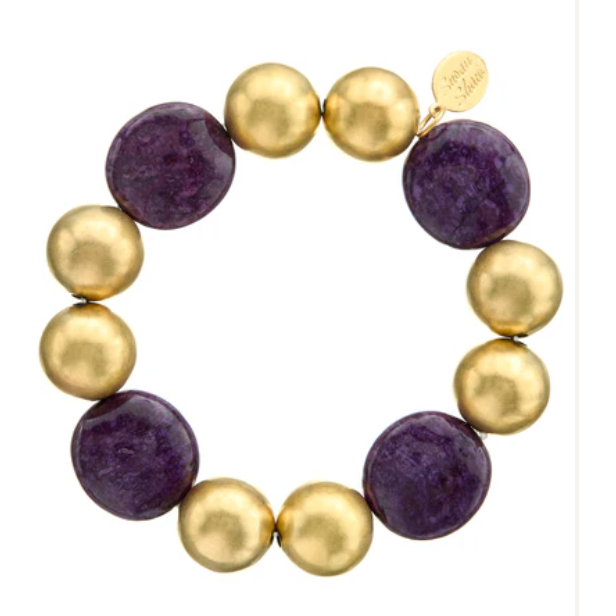 Margaret Stone Bracelet in Midnight Purple