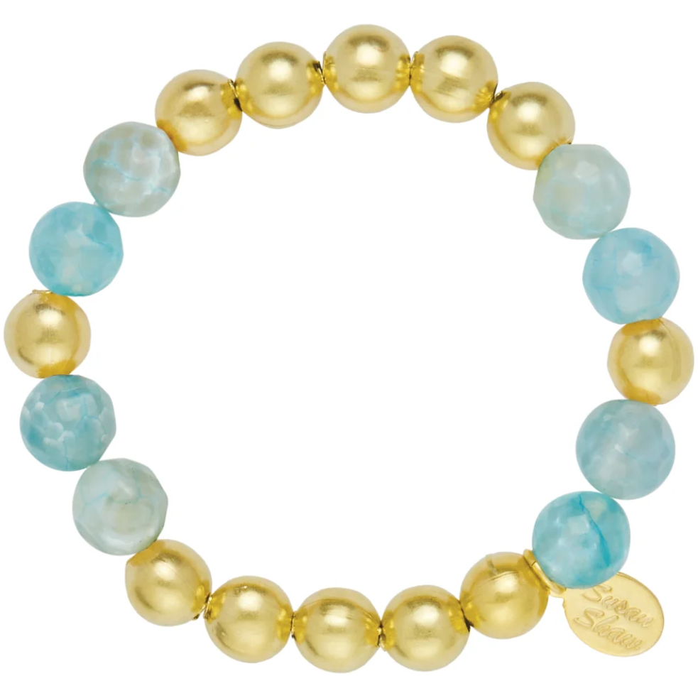 Mini Margaret Agate Bracelet in Aqua Agate