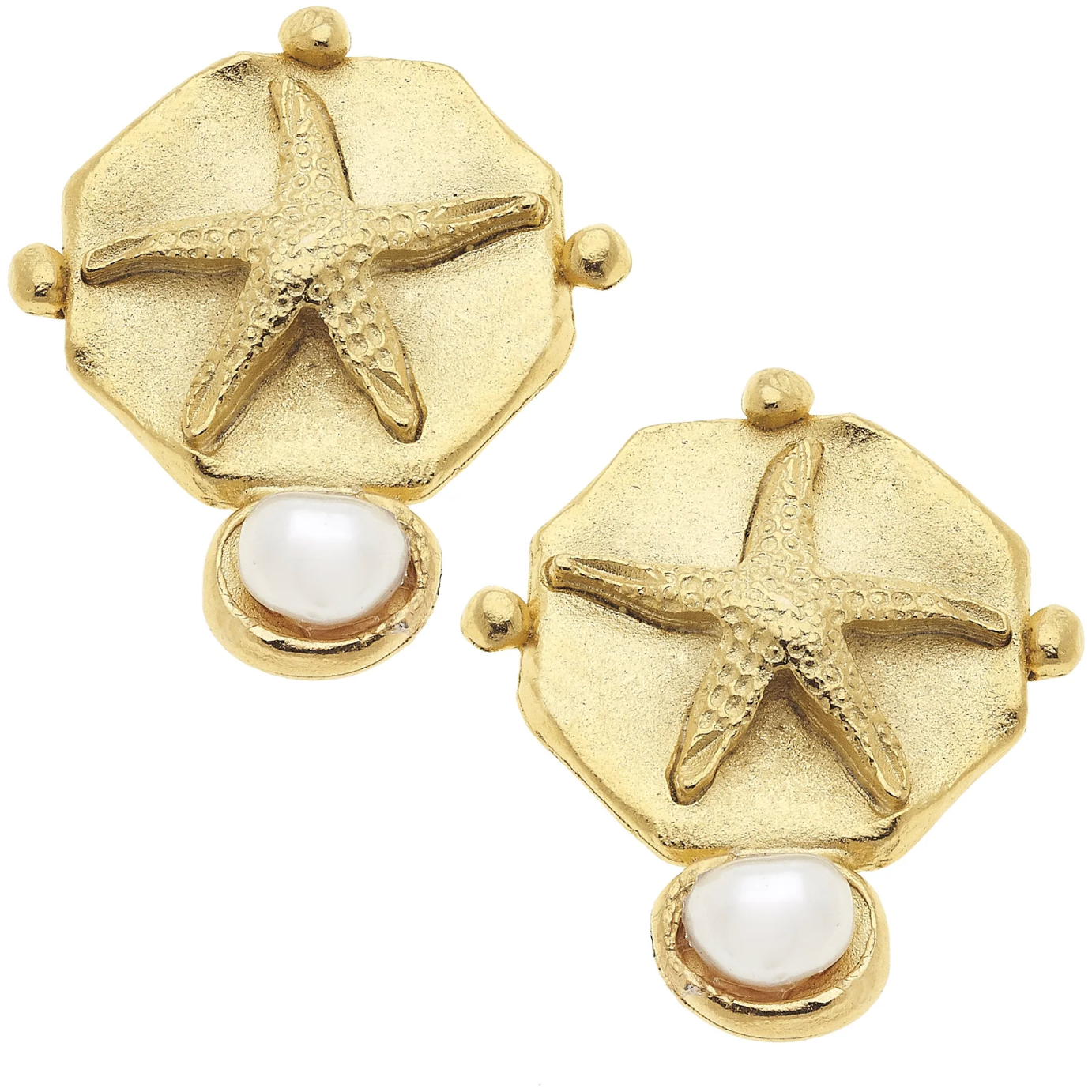 Pearl Starfish Earrings