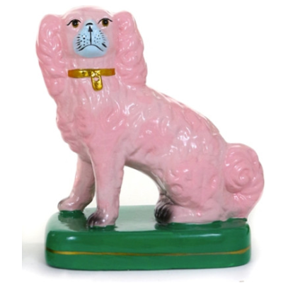 Pale Pink Left Facing Staffordshire Dog