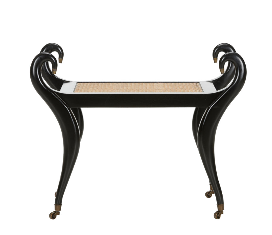 Swan Vanity Bench in Black