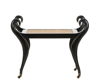 Swan Vanity Bench in Black