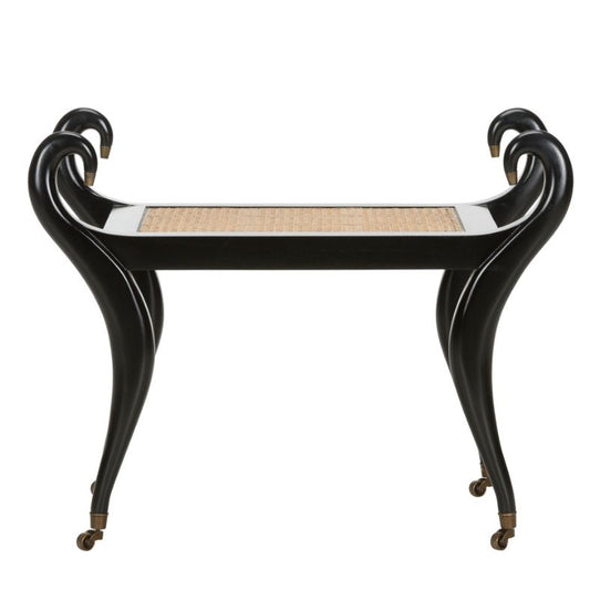 Swan Vanity Bench in Black