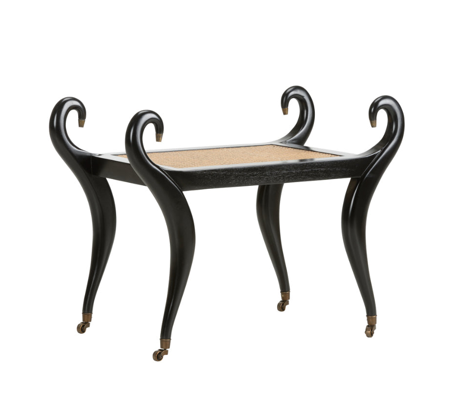 Swan Vanity Bench in Black