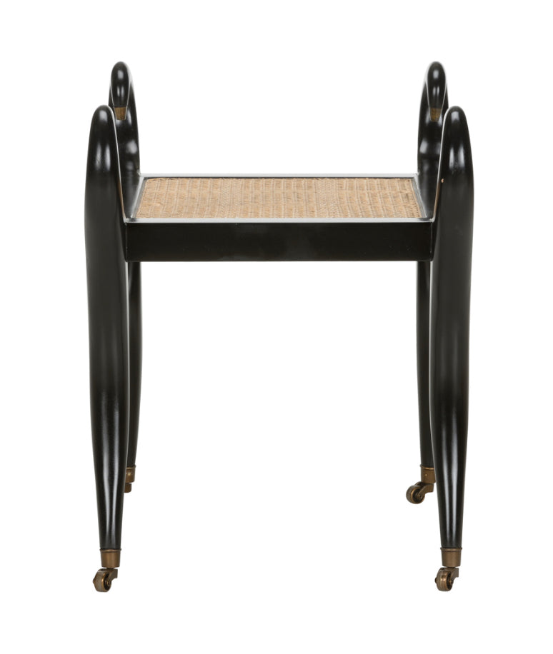 Swan Vanity Bench in Black
