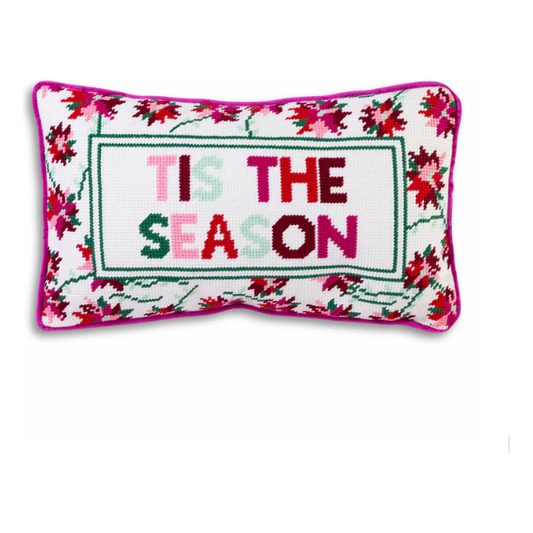 Tis the Season Needlepoint Pillow