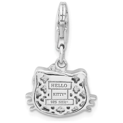 Hello Kitty Gold-Tone Sterling Silver Enamel & Crystal Charm with Lobster Clasp