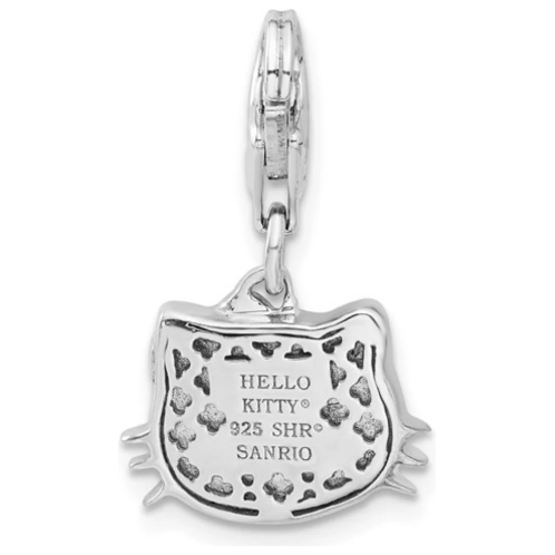 Hello Kitty Gold-Tone Sterling Silver Enamel & Crystal Charm with Lobster Clasp