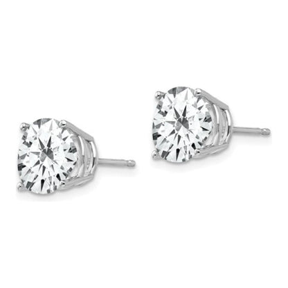 Elegant 14K Gold Cubic Zirconia Stud Earrings - Available in Yellow & White Gold