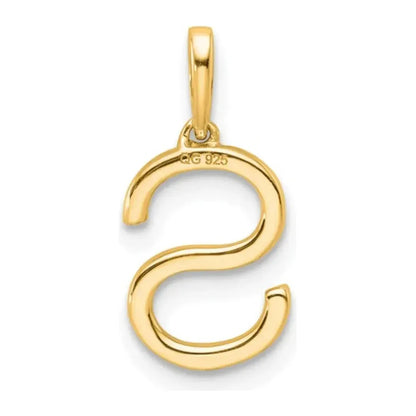 14k Diamond Initial Pendant - Personalized Charm