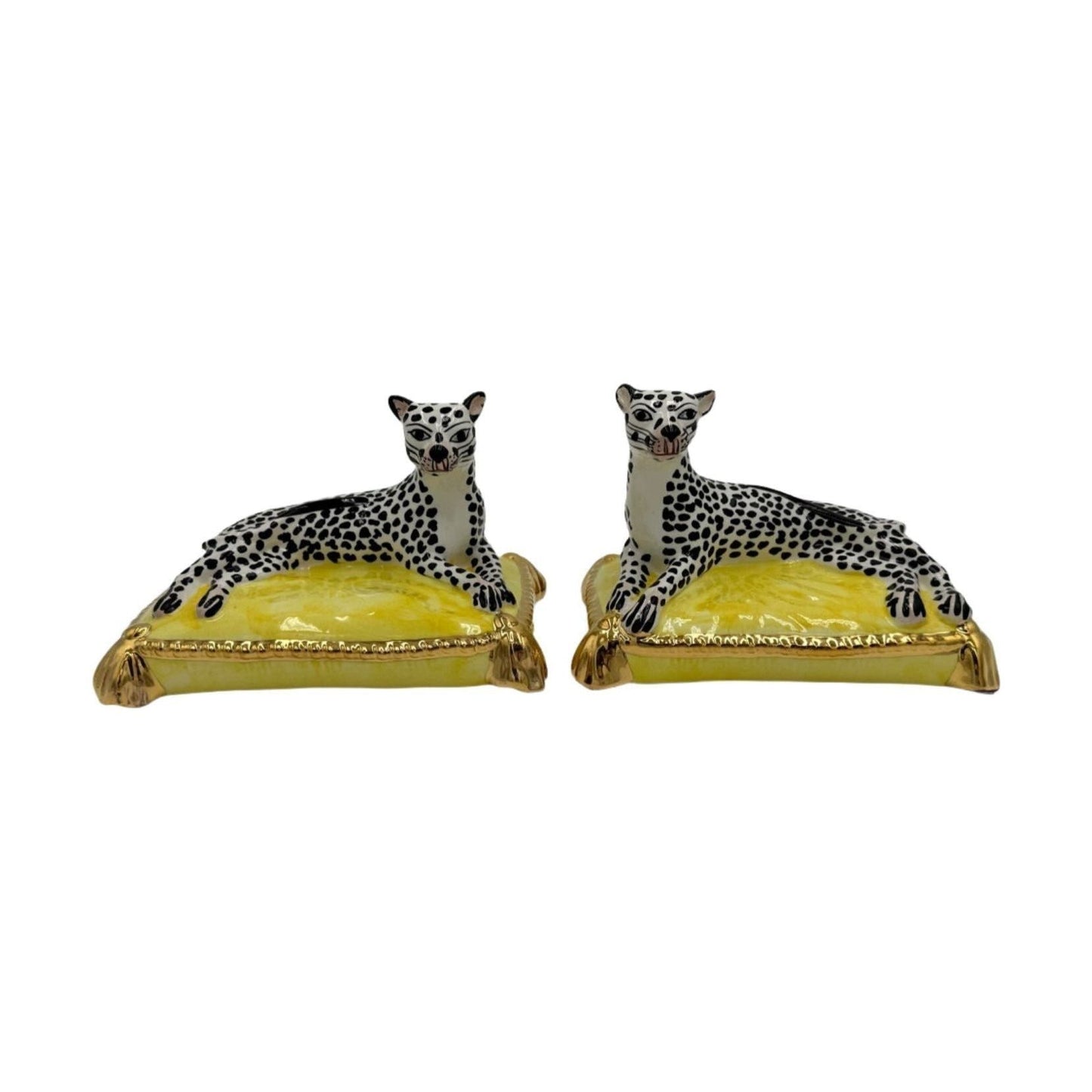 Hand Painted Ceramic Italian Leopards