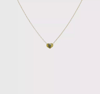 14k Polished Heart 16.5in Necklace