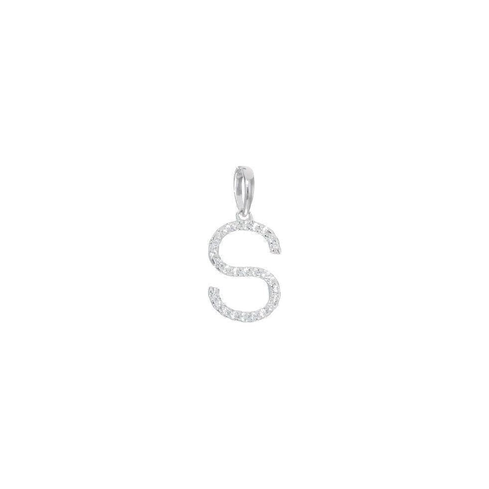 14k Diamond Initial Pendant - Personalized Charm