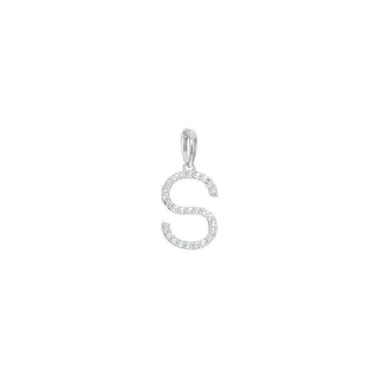 14k Diamond Initial Pendant - Personalized Charm