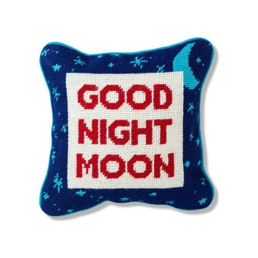 "Good Night Moon" Childhood Classic Needlepoint Pillow